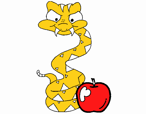 Serpiente y manzana