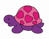 Tortuga con corazones