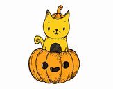 Un gatito de Halloween