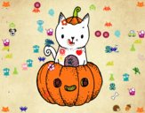 Un gatito de Halloween