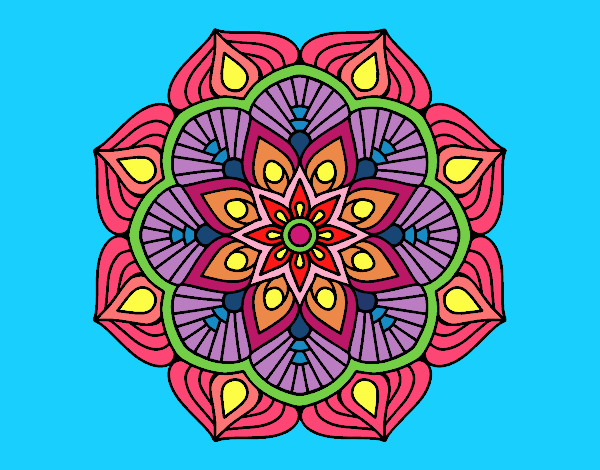 Un mandala de flor oriental