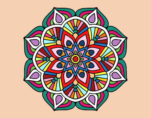 Un mandala de flor oriental