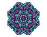 Un mandala de flor oriental