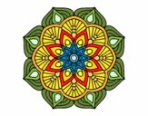 Un mandala de flor oriental