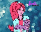 Barbie con su linda gatita