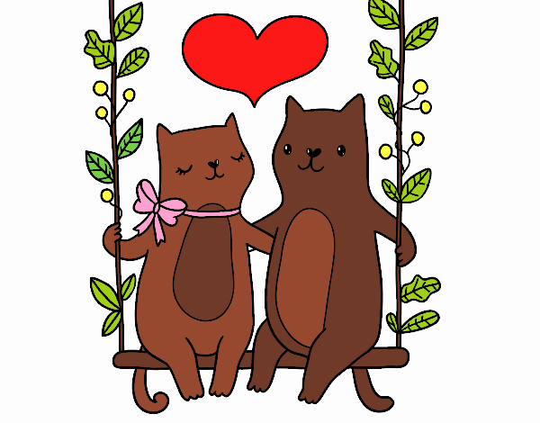 Gatitos enamorados