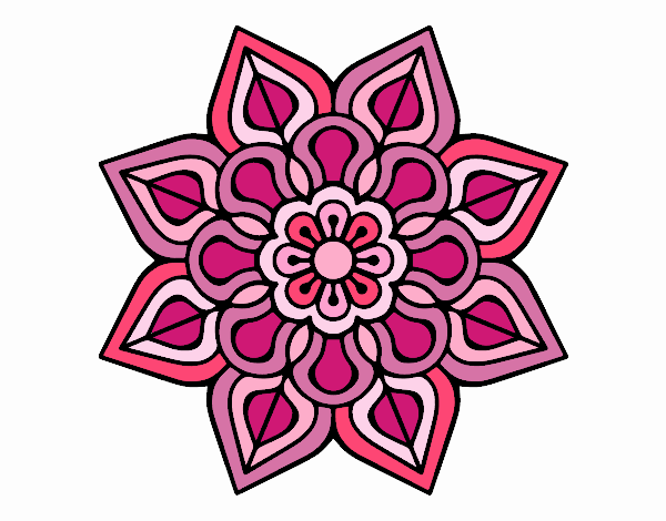 Mandala de flor sencilla