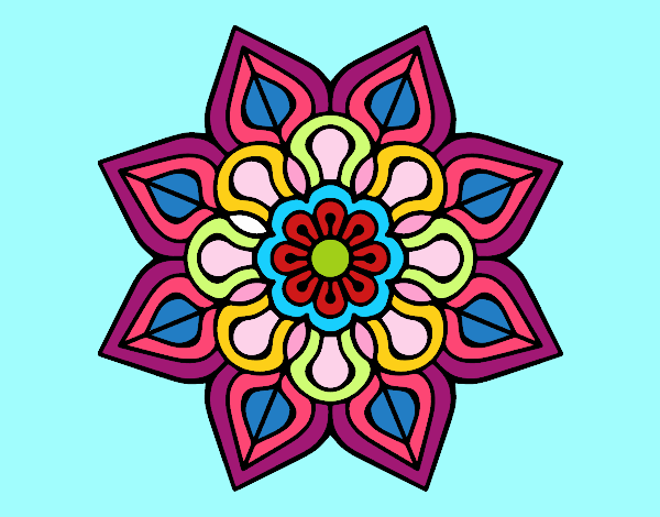 Mandala de flor sencilla