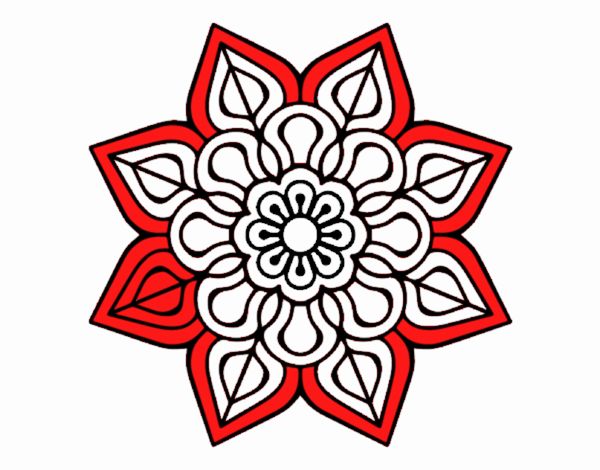 Mandala de flor sencilla