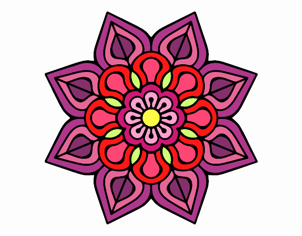 Mandala de flor sencilla