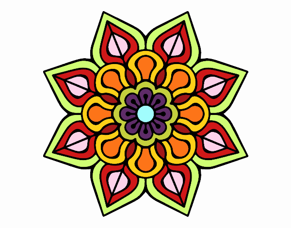 Mandala de flor sencilla