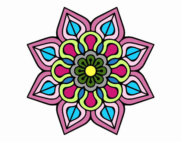 Mandala de flor sencilla