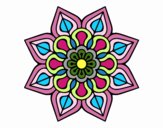 Mandala de flor sencilla