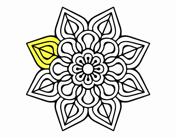 Mandala de flor sencilla