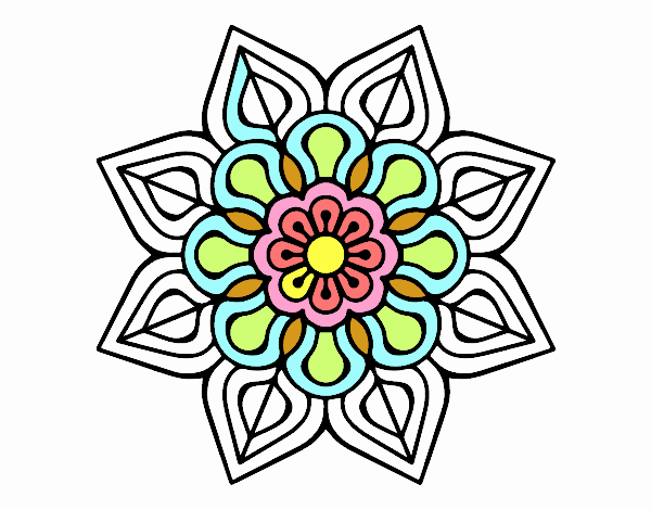 Mandala de flor sencilla