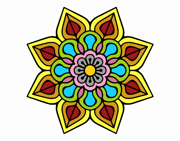 Mandala de flor sencilla