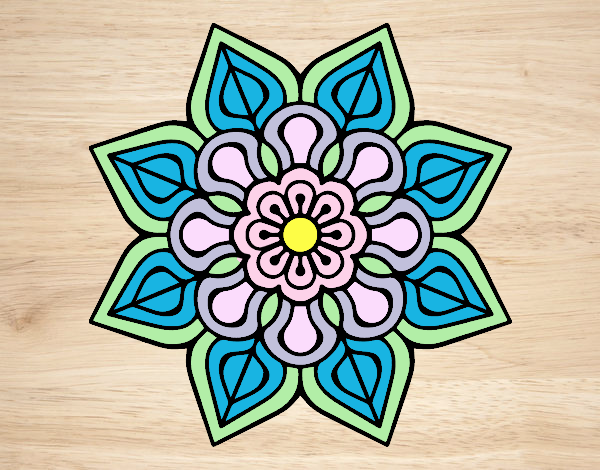 Mandala de flor sencilla