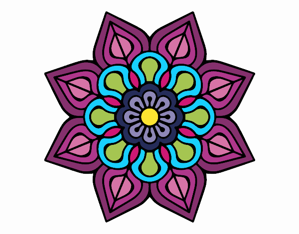 Mandala de flor sencilla