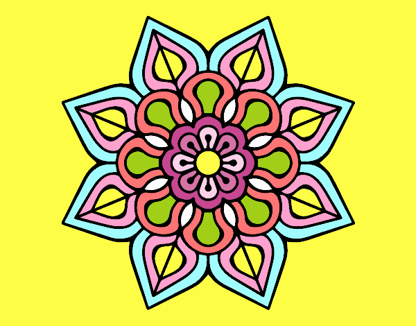 Mandala de flor sencilla