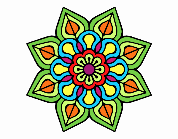 Mandala de flor sencilla