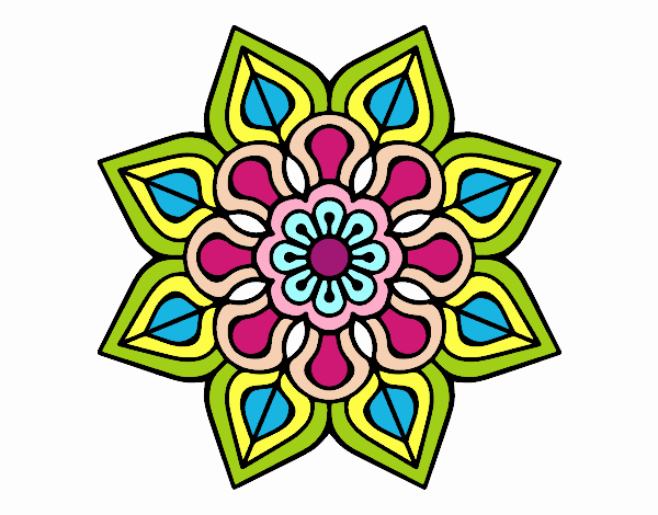 Mandala de flor sencilla