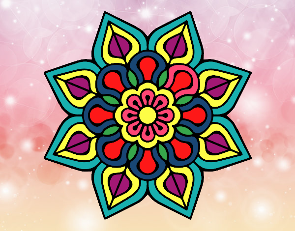 Mandala de flor sencilla