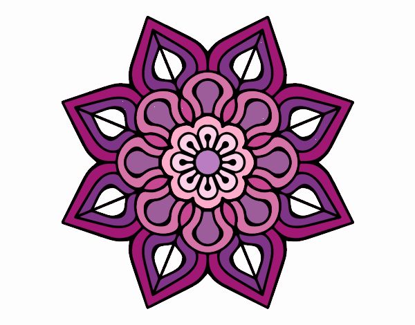 Mandala de flor sencilla