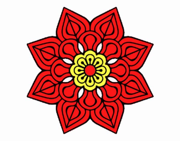 Mandala de flor sencilla