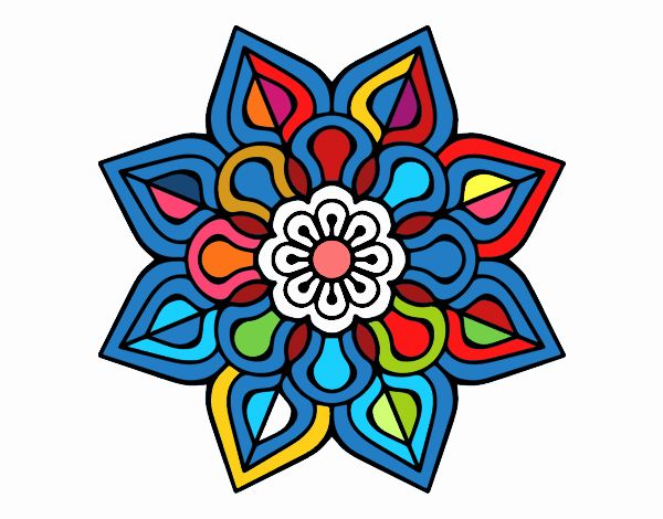 Mandala de flor sencilla