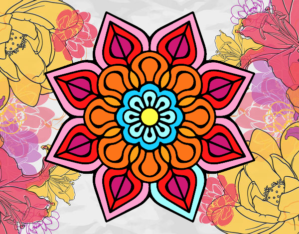 Mandala de flor sencilla