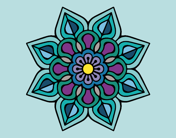 Mandala de flor sencilla