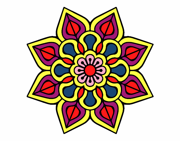 Mandala de flor sencilla