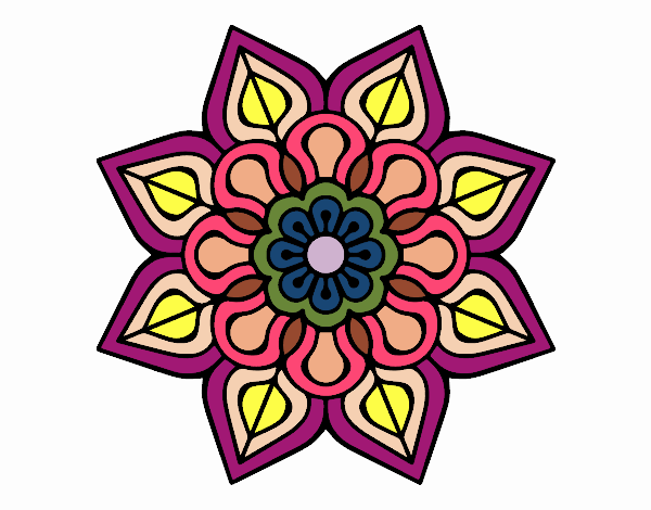 Mandala de flor sencilla