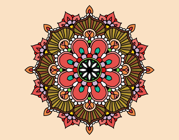 Mandala destello floral