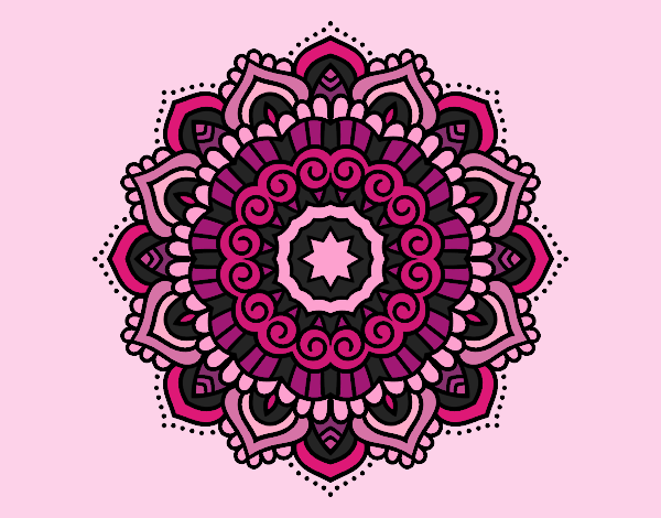 Mandala estrella decorada