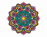 Mandala estrella decorada