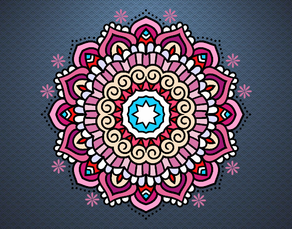 Mandala estrella decorada