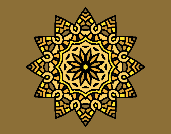 Mandala estrella floral