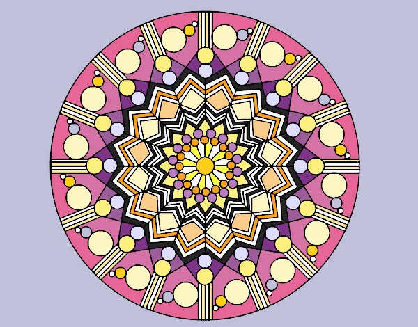 Mandala flor con círculos