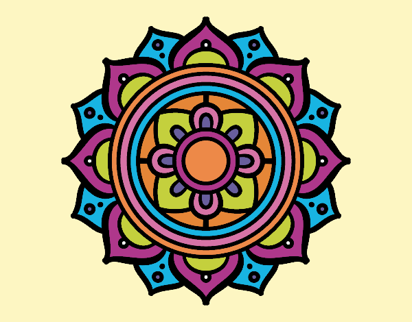 Mandala mosaico griego