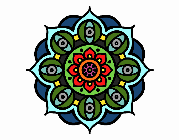 Mandala ojos abiertos