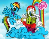 Rainbow Dash en su palacio