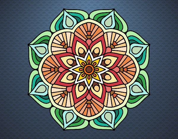 Un mandala de flor oriental