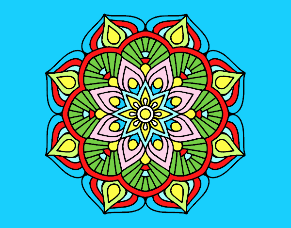 Un mandala de flor oriental