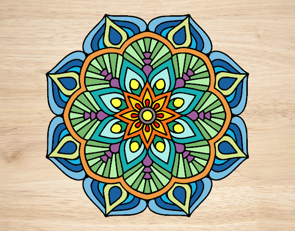 Un mandala de flor oriental