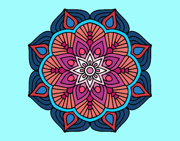 Un mandala de flor oriental