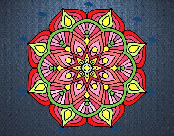 Un mandala de flor oriental