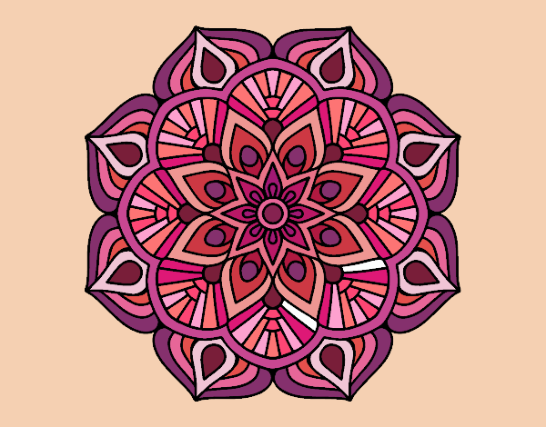 Un mandala de flor oriental