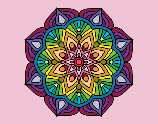 Un mandala de flor oriental