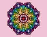 Un mandala de flor oriental